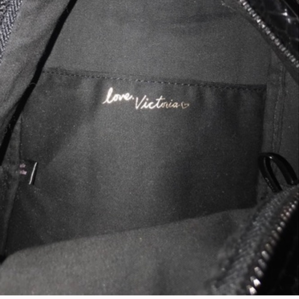 Victoria Secret Black Embossed Python Print Mini … - image 4